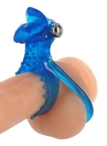 Blue Erection Support Ring With Vibrating Tip