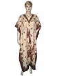 Evening Gown V-neck Satin Crepe Caftan Kaftans Wheat Nighty Wear Long Maxi Dress