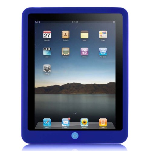 MiniSuit Apple iPad case skin for Apple iPad 3G tablet / Wifi model 16GB, 32GB, 64GB with screen protector and MiniSuit Cleaner- Dark Blue