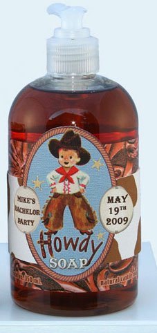 Dolce Mia Howdy Sweet Almond Natural Liquid Soap with Olive Oil 12 oz. Pump (6 per order) Personalized Gift Favors