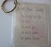 A New Baby Keychain - says A new baby is a gift of life to love to care for to hold dear to your heart . You can also replace the paper with a photo of someone or something
