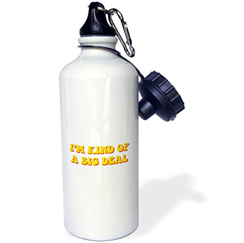 3dRose wb_17081_1 Im Kind of a Big Deal Sports Water Bottle, 21 oz, White