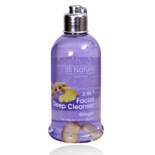 It's Nature - Natural Anti-Aging with Dead Sea Minerals, Ginger Facial Deep Cleanser 3-IN-1 for Regular and Oily Skin