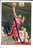 Chris Wilcox Autographed/Hand Signed Basketball Card (Los Angeles Clippers) 2005 Topps Bazooka Mini