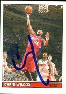 Chris Wilcox Autographed/Hand Signed Basketball Card (Los Angeles Clippers) 2005 Topps Bazooka Mini