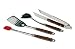 Grillfinity 130100 Gourmet 6-Piece Pakka Wood Grilling Tool Set, with Case