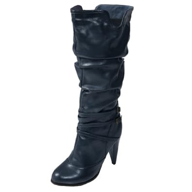 Journee Collection Strap Detailed High Heel Slouchy Boot