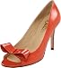 Butter Women's Sandbar Peep-Toe Pump,Tangerine Patent,6.5 M US