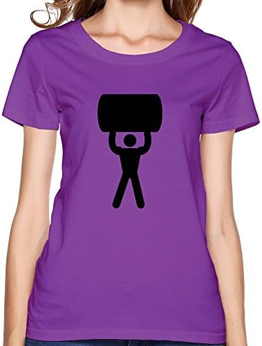 SIFU Women Strong Man T Shirts,Crew Neck Tees X-Small Purple