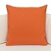 Do4U Home Decorative Hand Made Pillow Cover Fiber Waterproof Throw Pillow Case Cushion Cover For Travel Use,Indoor, Outdoor,Rattan Sofa 18 x 18 inches (Orange)