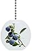 Blueberries on Vine Solid Ceramic Fan Pull
