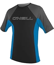 O'Neill Basic Skins Rash Tee, Black Blue - Large
