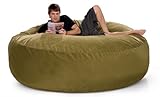 Slumber Zak 7 FT Foam Bean Bag - Microsuede Olive