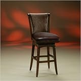 Mandalay Swivel Barstool in Russet Cordovan Height: 30"