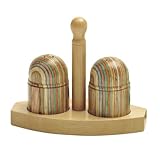 Nor Pro Rainbow Colored Wooden Salt/Pepper Shaker set