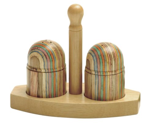 Buy Nor Pro Rainbow Colored Wooden Salt/Pepper Shaker set