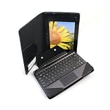 MiTAB - Housse à rabat en cuir bycast noir, avec stand, compatible avec tablette ou tablette+clavier & Protection décran pour le Asus EeePad Transformer Prime TF201 Android 4.0