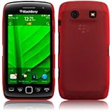 BLACKBERRY TORCH 9850 RUBBERISED TRANSPARENT ONE-PIECE SNAP CASE - RED, WIT ....