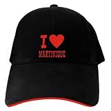 CAPS BLACK EMBROIDERY  I LOVE MARTINIQUE 