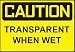 Transparent When Wet Adult T-Shirt