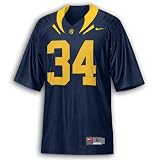 California-Berkeley Golden Bears Number 34 Youth Replica Football Jersey - Navy