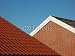 Wallmonkeys Peel and Stick Wall Decals - Red Tile Roof - 18"W x 13"H Removable Graphic