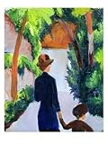 Mother and Child in the Park, 1914 Art Styles Giclee Poster Print by Auguste Macke, 12x16