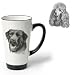 Porcelain Funnel Cup with Toy Poodle (6 inch, Black and white)