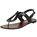 Steve Madden Women's Sanfrann Thong Sandal,Black Patent,8.5 M US