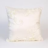Lucy Cream Ribbon Pillow by Glenna Jean