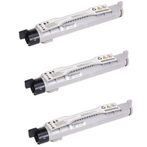 Genuine DELL 3-Pack: 3 x 9,000-Page Capacity Black Toner for Dell 5100cn Colo...