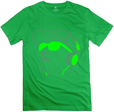 TGRJ Men's Tee - Funny Head Mitch Nerd Glasses Geek Face Eyes T Shirt ForestGreen Size XL