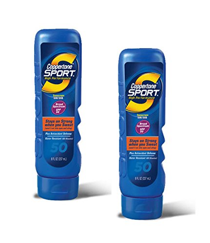 2-pack! Coppertone Sport Lotion SPF 50 Sunscreen Plus Antioxidant Defense-8 oz