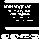 "emHangman" for Palm
