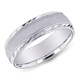 14K White Gold Elegant Ladies Wedding Band