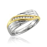 Men's 14k Gold Anniversary Wedding Diamond Band Ring - Width 8 mm (GH, SI-I, 0.30 carat)