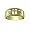 14K .005CTTW DMD CROSS mens RING YG - 8