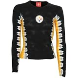Pittsburgh Steelers Black Ladies Tie Dye Long Sleeve T-shirt