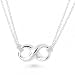 Bling Jewelry Sterling Silver Figure Eight Infinity Pendant Necklace with 16in Chain