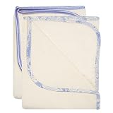 Bumkins 2 Pack Natural Receiving Blankets - Periwinkle