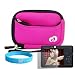Mini Hot Magenta Glove Case for Casio Exilim EX-S12 EX-Z29 EX-Z85 EX-S10 EX-S3 EX-S500 + Screen Protector + Wisdom * Courage Wristband