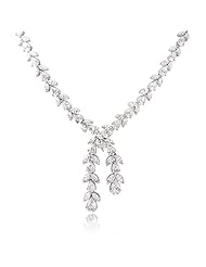 Diamond Platinum Drop Necklace