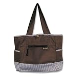 Trend Lab Brown Canvas Tulip Tote Bag with Blue... by Trend Lab