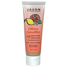 JASON Natural Cosmetics Ester-C Citrus 6 in 1 Scrubble, Facial Wash & Scrub 4 oz