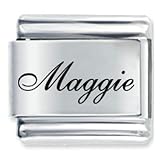 Name Maggie Italian Charms Bracelet Link