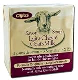 Canus Goats Milk Rich Pure Moisturizing Vegetable Oil Soap, Original Fragrance, 15 oz, 3 Pk