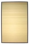 5' X 8' Dark Brown Trim Earth Friendly Eco Bamboo Rug Bamboo Mat Area Rug