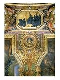 The Acquisition of Dunkirk in 1662, Ceiling Painting from the Galerie des Glaces Art Giclee Poster Print by Charles Le Brun, 18x24