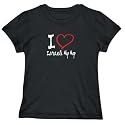 T-Shirt Woman Black " I Love Israeli Hip Hop " Music