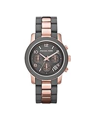 Michael Kors Womens MK5465 Runway Grey & Rose Gold-Tone Stainless Steel Watch